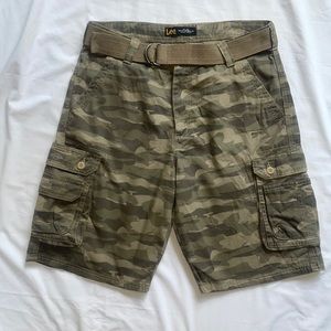LEE jeans cargo shorts camo w belt
